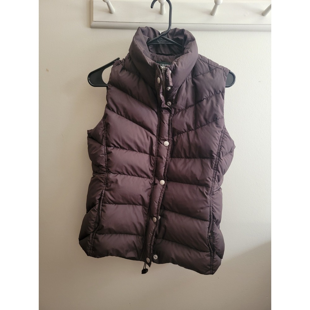 J. Crew Vintage 2006 Puffy Vest Chocolate Brown Quilted Puffer Sleeveless M